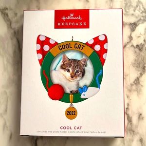 NWT Cool Cat Christmas Photo Ornament